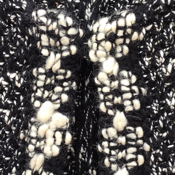 Talbot’s Black & Cream Knit Sweater Cardigan Jacket - Picture 3 of 16